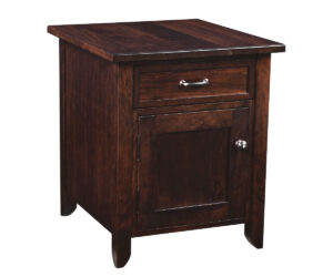 Strasburg End Table With Left Door by Genuine Oak Designs