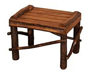 Medium Footstool by Hilltop Hickory Furniture