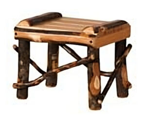 Large Footstool by Hilltop Hickory Furniture