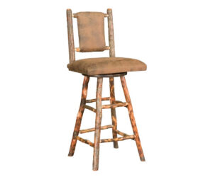 30″ Westville Bar Stool With Fabric Back by Hilltop Hickory Furniture
