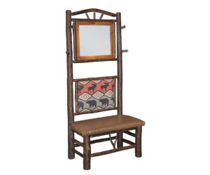 Mirrored Hall Bench by Hilltop Hickory Furniture
