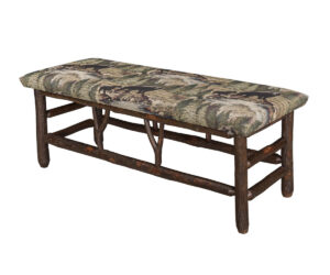 48″ Bench With Fabric Seat by Hilltop Hickory Furniture