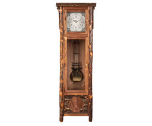Old Country Grandfather Clock With Pendulum by Hilltop Hickory Furniture