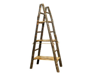Showcase Ladder With 3 Solid Shelves by Hilltop Hickory Furniture