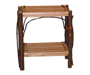 End Table With Slatted Shelves by Hilltop Hickory Furniture