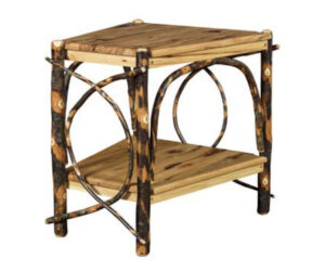 Wedge Shaped End Table by Hilltop Hickory Furniture