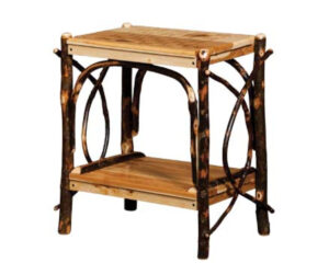 Checkerboard End Table by Hilltop Hickory Furniture