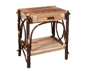 Checkerboard End Table With Drawer by Hilltop Hickory Furniture