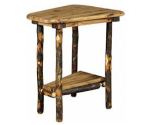 Wedge Shaped Bearwood End Table by Hilltop Hickory Furniture
