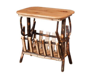 Magazine Rack With Round Corners Top by Hilltop Hickory Furniture