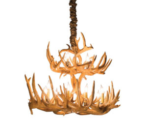 Two Tier Antler Chandelier by Hilltop Hickory Furniture