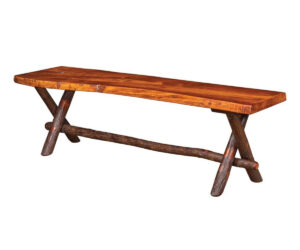 Millcreek Live Edge Bench – 60″W by Hilltop Hickory Furniture