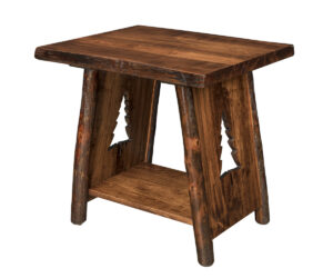 Lone Spruce Live Edge End Table by Hilltop Hickory Furniture