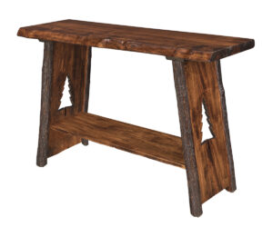 Lone Spruce Live Edge Sofa Table by Hilltop Hickory Furniture