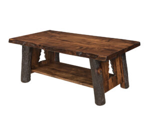 Lone Spruce Live Edge Coffee Table by Hilltop Hickory Furniture