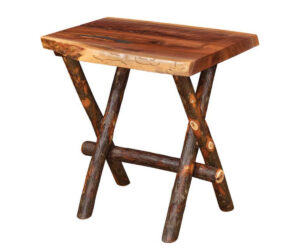 Millcreek Live Edge End Table – 27″W by Hilltop Hickory Furniture