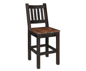 24″ Roughcut Maplewood Bar Stool With Back by Hilltop Hickory Furniture