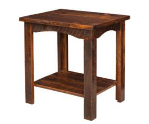 Roughcut Maplewood End Table by Hilltop Hickory Furniture
