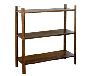Rough Cut Maplewood 3 Shelf Stand by Hilltop Hickory Furniture