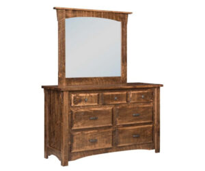 Rough Cut Maplewood 7 Drawer Dresser by Hilltop Hickory Furniture