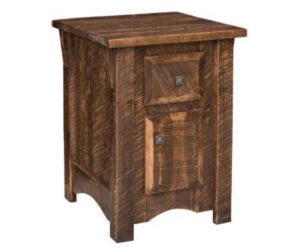 Rough Cut Maplewood 1 Drawer 1 Door Nightstand by Hilltop Hickory Furniture