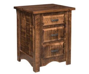 Rough Cut Maplewood 3 Drawer Nightstand by Hilltop Hickory Furniture