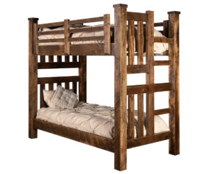 Rough Cut Maplewood Bunkbed by Hilltop Hickory Furniture