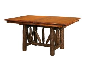Wagon Wheel Trestle Table by Hilltop Hickory Furniture