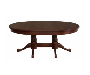 Reeded Tulip Double Pedestal Table by Hermies Table Shop