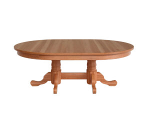 Traditional Reeded Double Pedestal Table by Hermies Table Shop