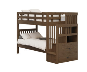 Kingston Bunkbed with Staircase by Old Town Oak
