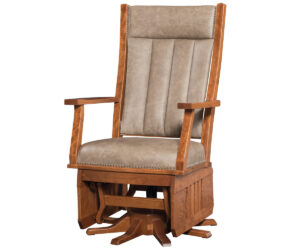 Mission Swivel Glider with Slat Sides by Buckeye Rockers
