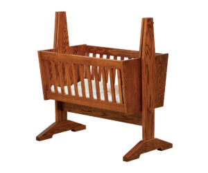 Mission Baby Cradle With Cradle Pad by Old Town Oak