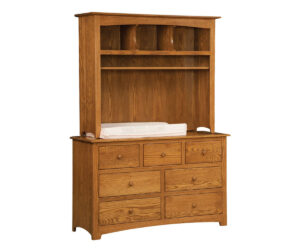 Monterey Dresser With Hutch Top by Old Town Oak