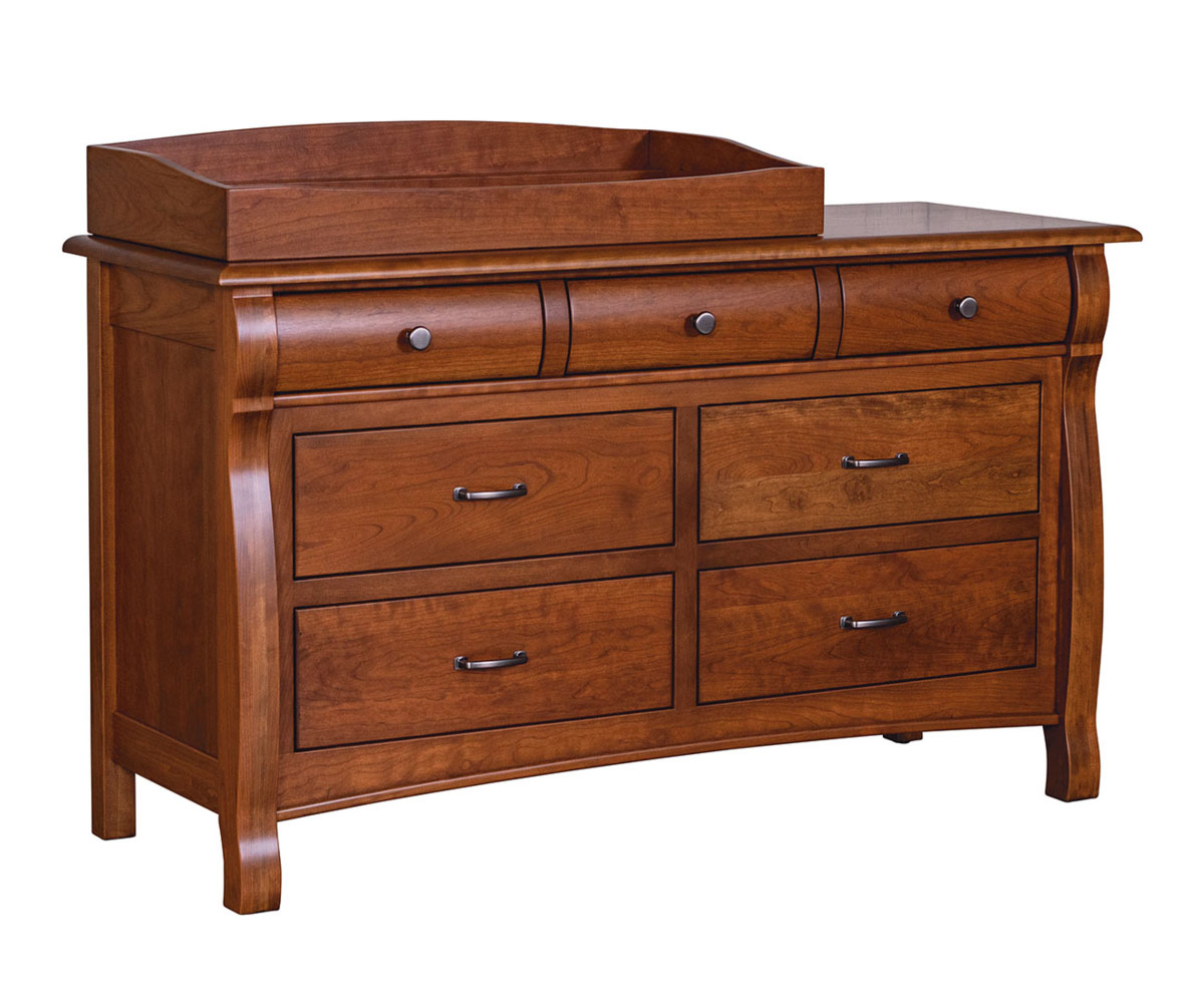 Castlebury 7 Drawer Dresser With Changing Box Top Option by Old Town Oak