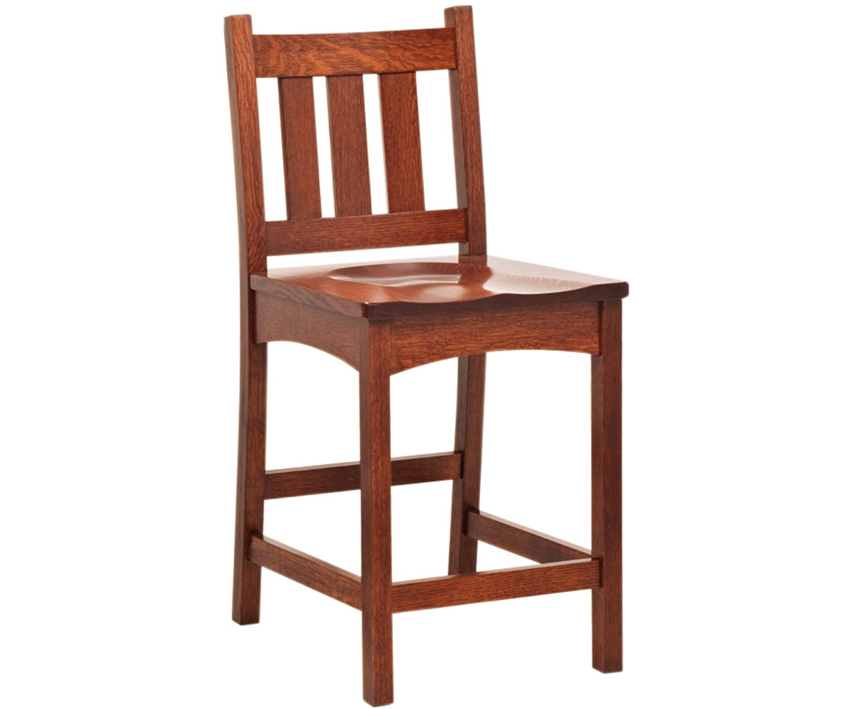 Vintage Mission Stationary Bar Chair by RH Yoder