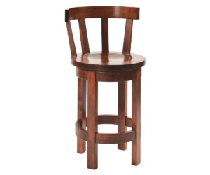 Barrel Barstool with Meribeth Top – 24″ by RH Yoder