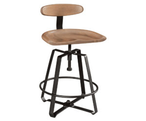 Iron Craft Barstool with Back by RH Yoder