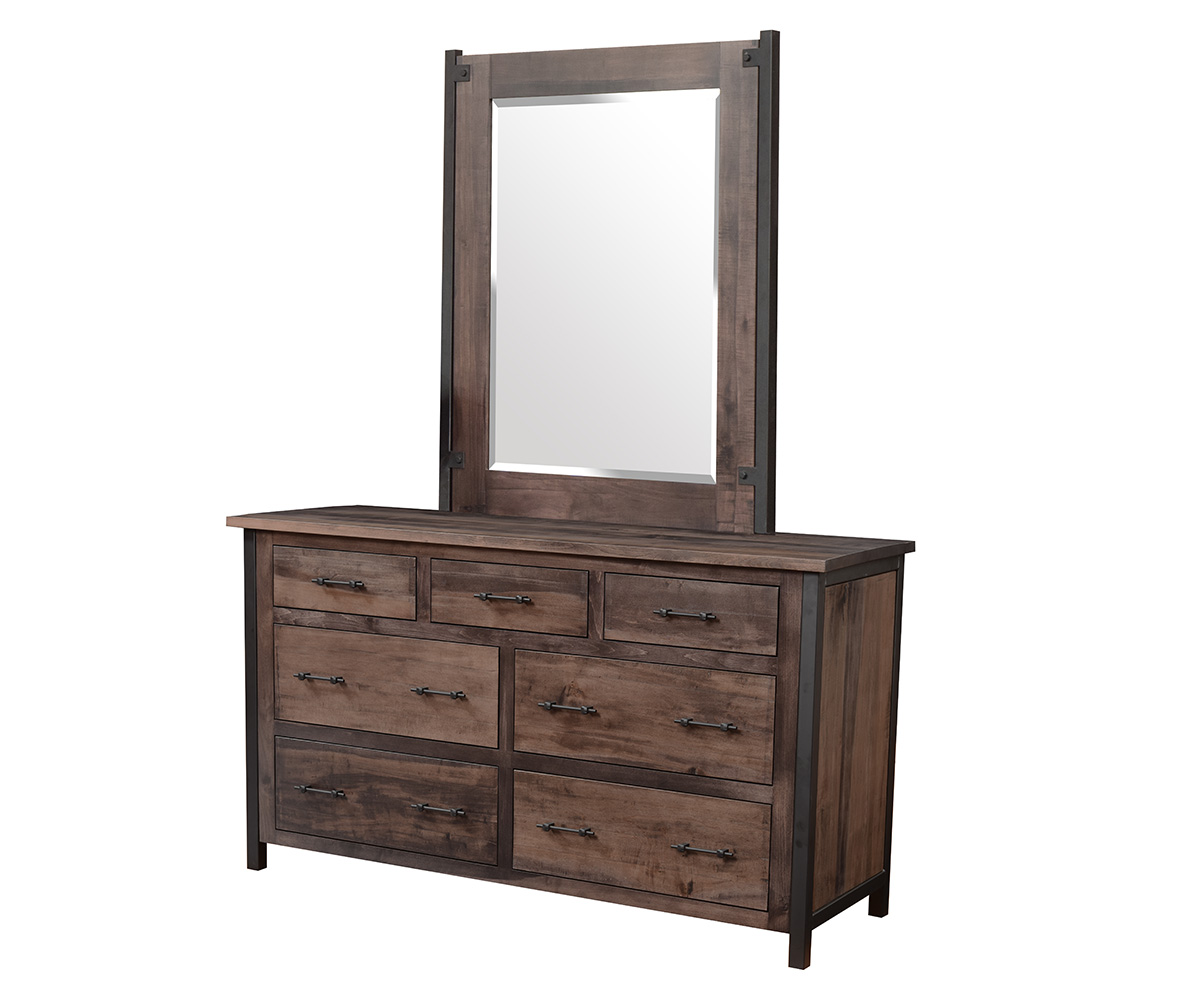 Structura Low Dresser with Mirror by Brookside Home Furnishings