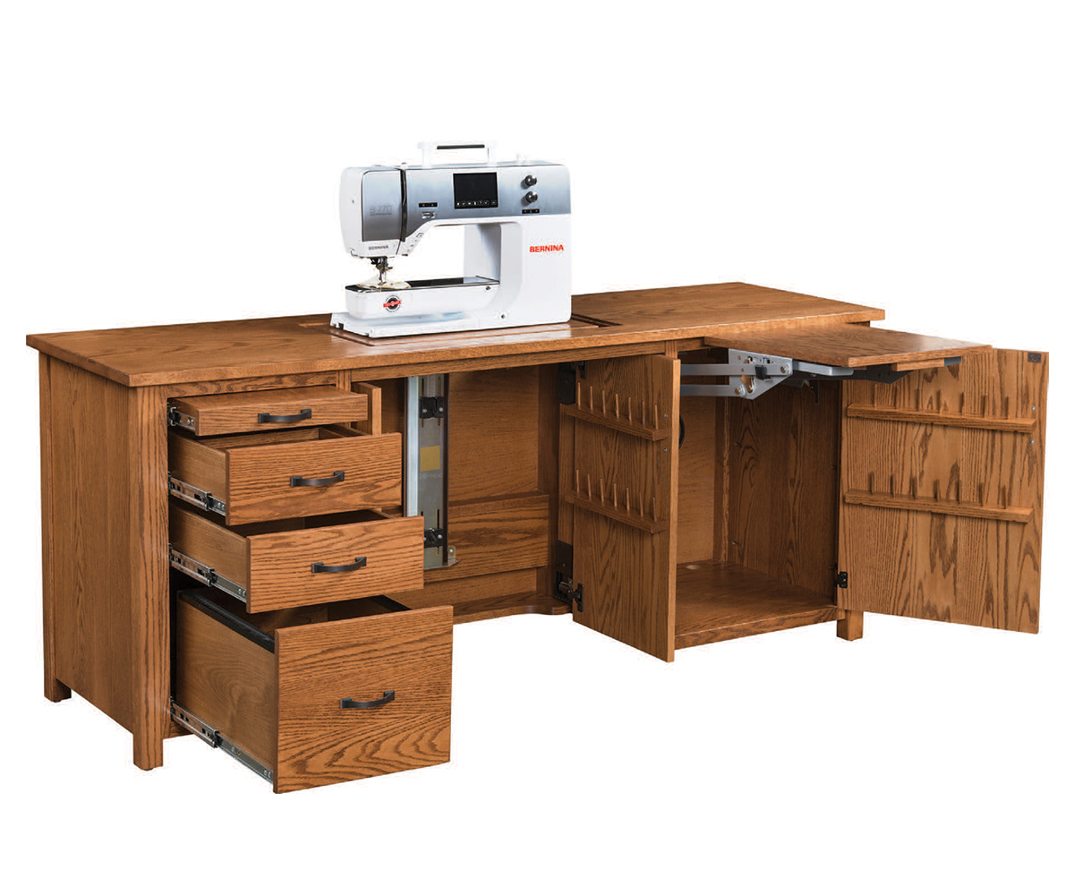 Flat Top Sewing Cabinet by Timberside Woodworking