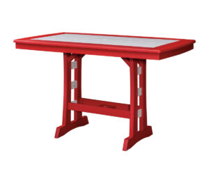 Counter Table With Umbrella Holes by Walnut Lane Poly