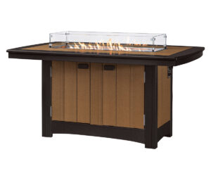 Fire Table With 12 x 42 Fireplace Insert by Walnut Lane Poly