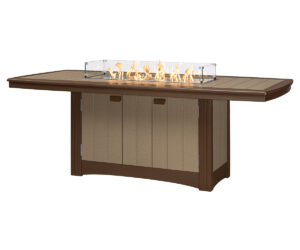 Table With 12 x 42 Fireplace Insert by Walnut Lane Poly