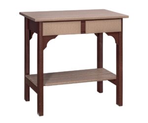 Grill Table With Drawers by Walnut Lane Poly