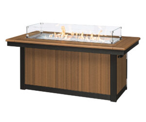 Rectangle Conversation Table With 42″ Firepit by Walnut Lane Poly