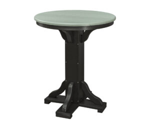 30″ Round Table With Square Base by Walnut Lane Poly