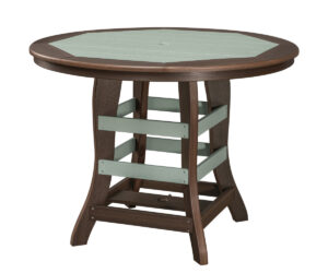 48″ Rounded With Border Table – Counter Height by Walnut Lane Poly