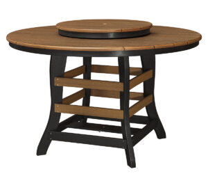 60″ Round Table With Lazy Susan by Walnut Lane Poly