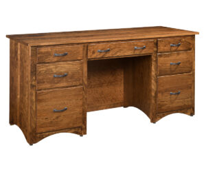 Shaker Double Pedestal Desk by Ashery Oak