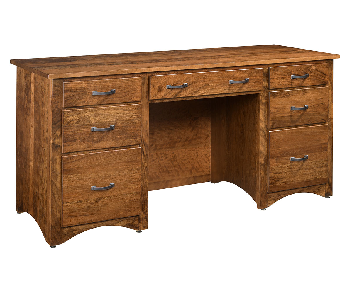 Shaker Double Pedestal Desk by Ashery Oak